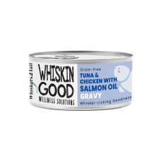 WhiskinGood Wellness Solutions Tuna & Chic w/Salmon Oil Gravy 70g (24 cans), 508970 (24 cans), cat Wet Food, WhiskinGood, cat Food, catsmart, Food, Wet Food